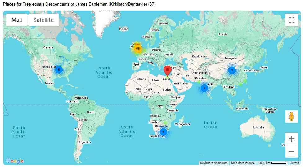 Bartholomews of Duntarvie heat map