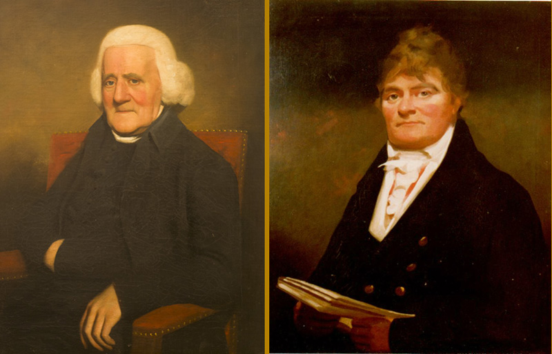 Portrait paintings of George and Andrew Bartholomew