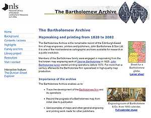 Image of NLS Archive webpage