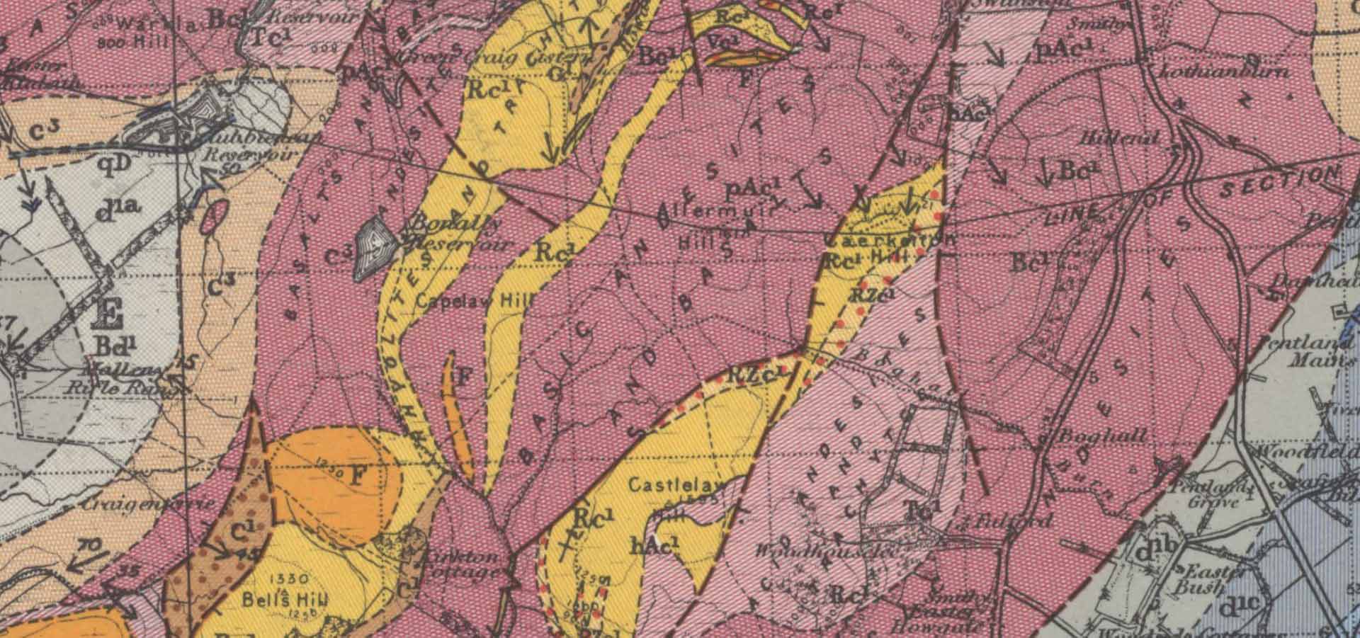 Extract from Sheet 32 of the Geological Survey of Scotland