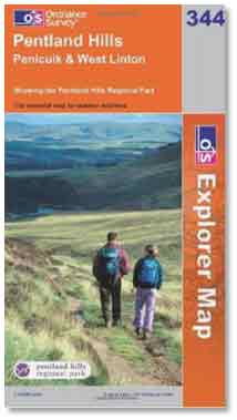 ordnance pentland hills map cover