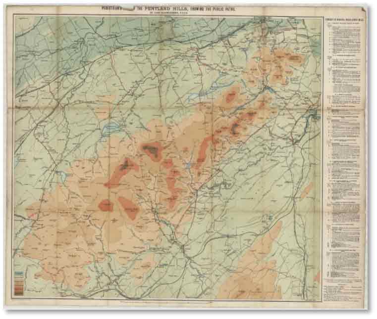 Gall & Inglis, Pedestrian’s Map of the Pentland Hills