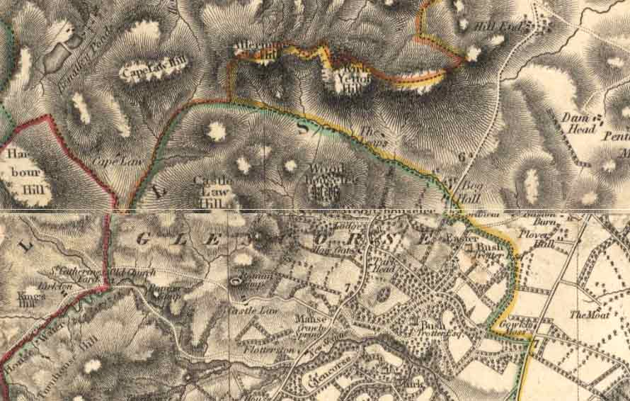 Extract of map: John Thomson: Edinburghshire sheet, Atlas of Scotland 1832